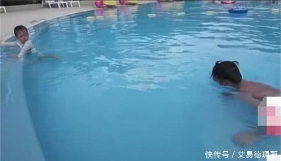 爸爸|走路不稳宝宝看到爸爸溺水,下面的举动惊人!孩子没白养