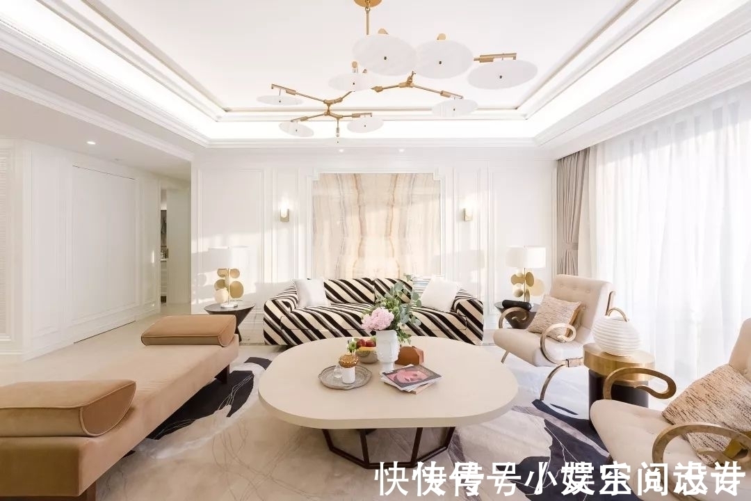 空间|270㎡精装房软装设计,简洁、纯美的温馨轻法式风