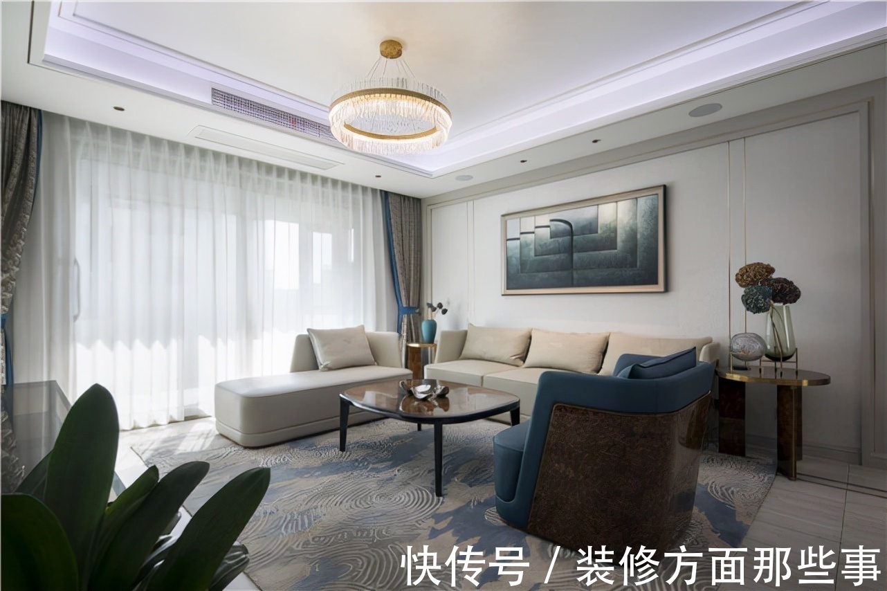 线条处|160平轻奢风四居室,细线条处突出细节,简单而有层次感