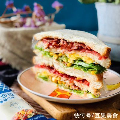 米饭|#丘比三明治#香煎培根三明治这样做，秒变米饭杀手