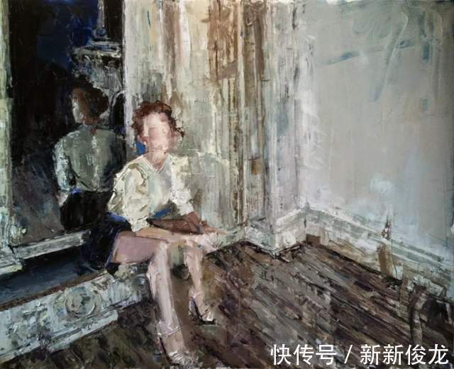 画家@她以生动、动感和现代的笔触,描绘画面