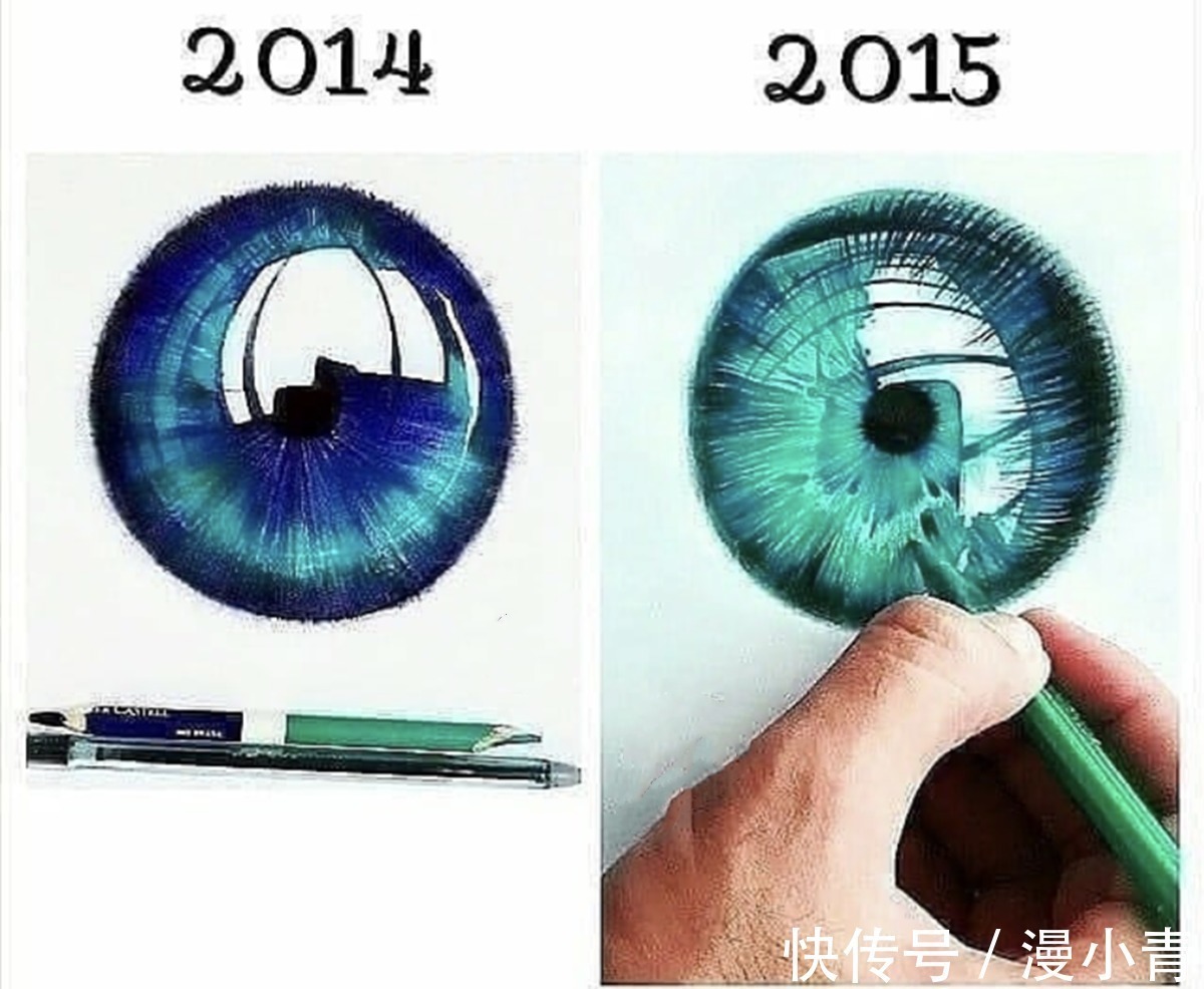 绘画!专注于画眼睛的画师,短短几年进步迅速,看起来更像是真的一样了