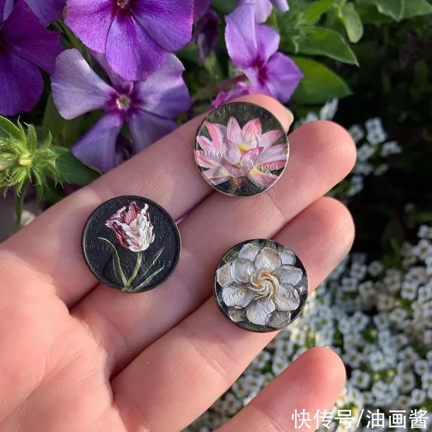 小画&她在硬币上画画,满满的都是细节,网友直呼爱了爱了