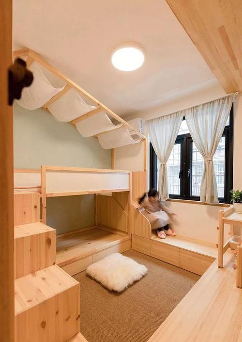 书桌|45㎡网红学区房,一家三口毫不拥挤,还有儿童游乐场