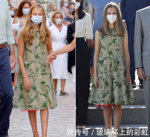 面料 西班牙公主真长高了好多,穿去年旧裙短了一截,气质都成熟不少!