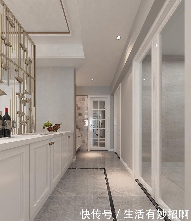 玄关|123平米现代轻奢风格,这应该是所有女性都喜欢的装修了!