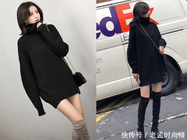 秋冬季中长款毛衣,单穿或者内搭都美美的,轻轻松松的时髦