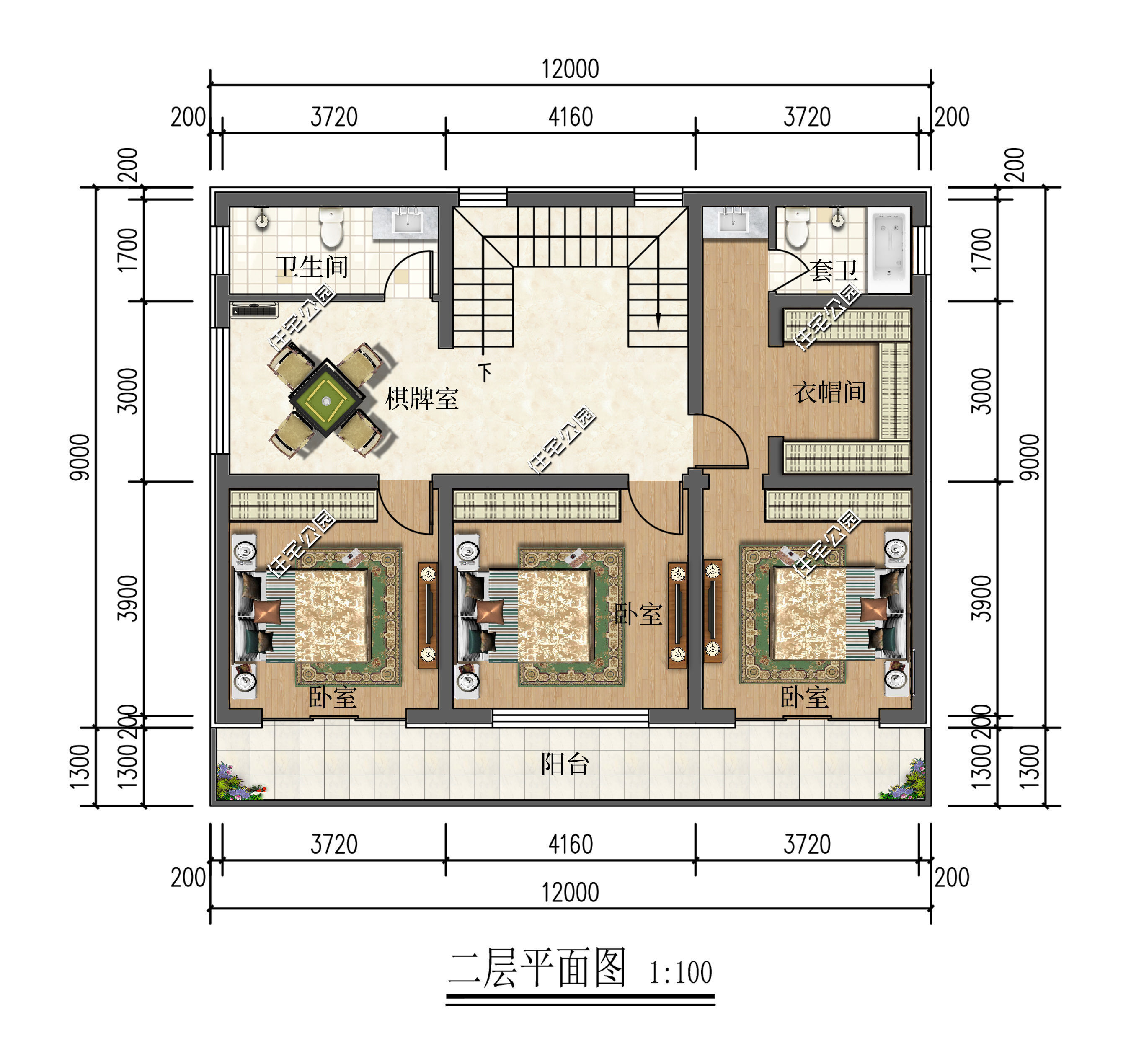 别墅|舒适卧室+车库，12×9米精致二层别墅，小占地也能建出“大”别墅