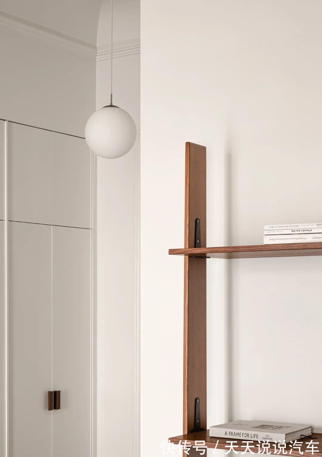 石膏线|57㎡极简,石膏线和复古家具,增加高级感;粉色卫浴间,太好看了