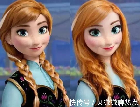 萌感|给冰雪奇缘女主开“美颜”如何本来小清新,这下变“俗颜”了!