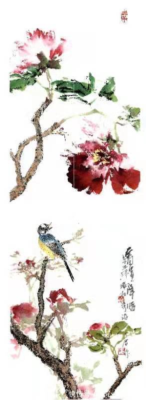 牡丹#画面溢花香,沁心扉,当代著名画家肖瑞权国画牡丹作品欣赏