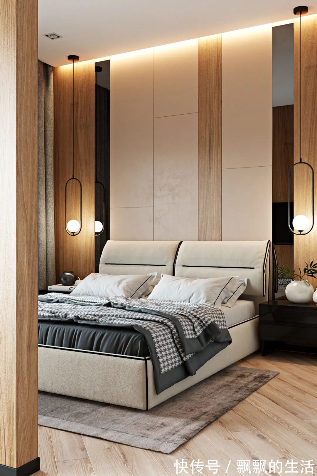 温馨|100㎡现代简约,不规则的三房户型,开放式格局,自然而温馨