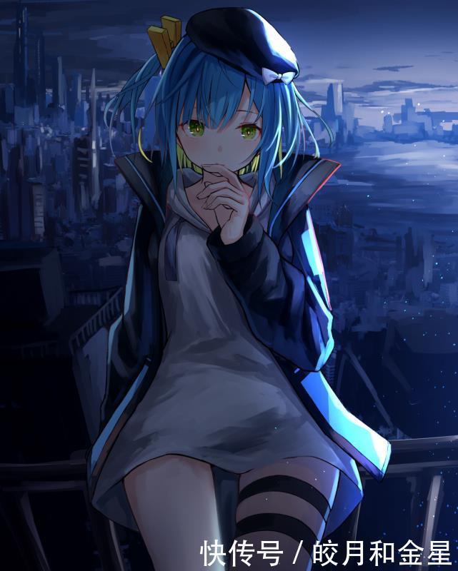 那颗星|二次元美图,明日方舟天上最亮的那颗星是蓝色的!