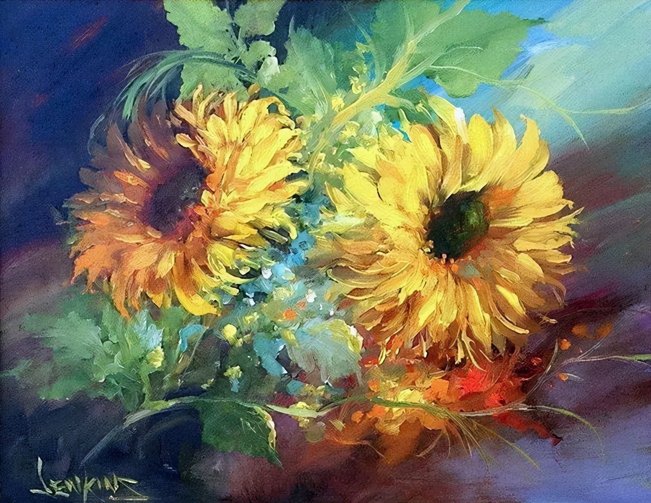 加里$这对老夫妇教授绘画40多年,画的花也太漂亮了!