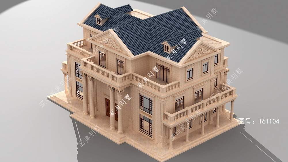 农村|这款欧式农村别墅，外观线条方正简单，易于建造。