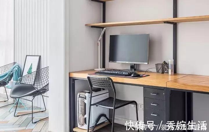 浴室柜|128平简约风,木色的浴室柜给卫生间增添一丝温度