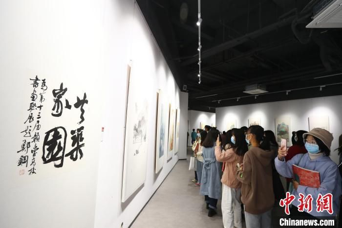 书画联展#第三届赣台高校书画联展开幕 展出赣台书画作品210件
