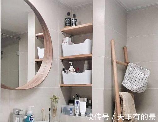 卫生间|卫生间不要再装置物架了,头次见有钱人这样设计,太聪明了