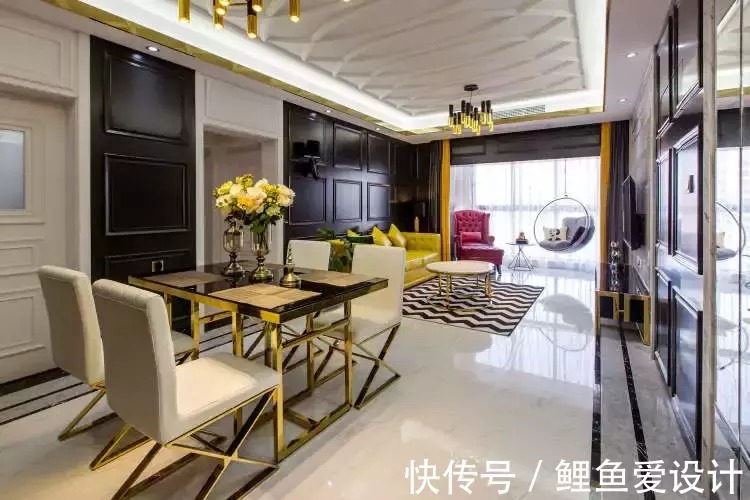 波导线|106平米的现代轻奢风二居室，营造出优雅不凡的艺术气质