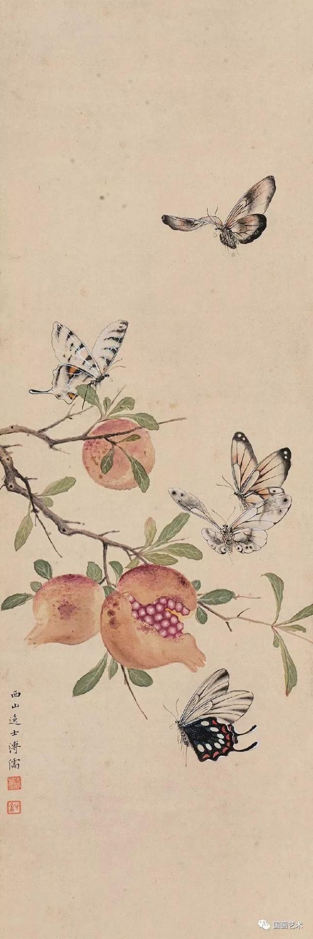 齐白石!笑口常开,多子多福——现当代名家笔下的石榴