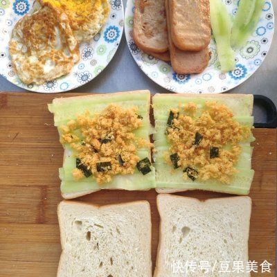 黄瓜片|#丘比三明治#火腿三明治