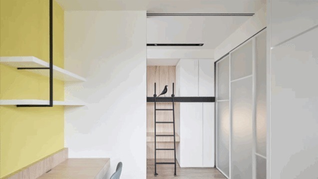 设计|40㎡两房一厅,全屋打满柜子,称得到上小户型“教科书”式设计!