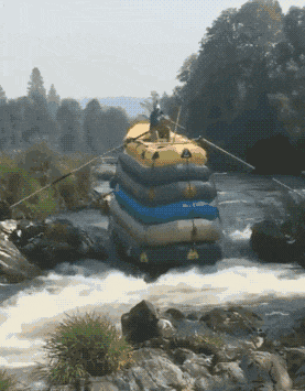 |搞笑GIF段子：浪过头了