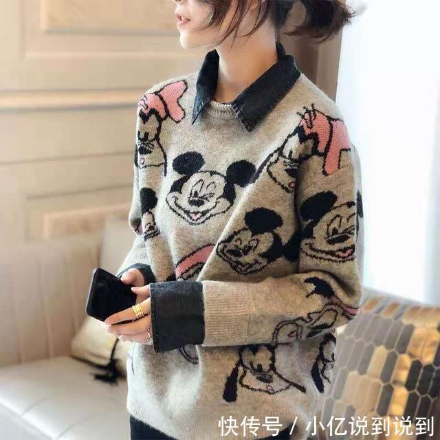 发现|无意中发现今年流行这假二件“卡通毛衣”,温柔减龄提气质