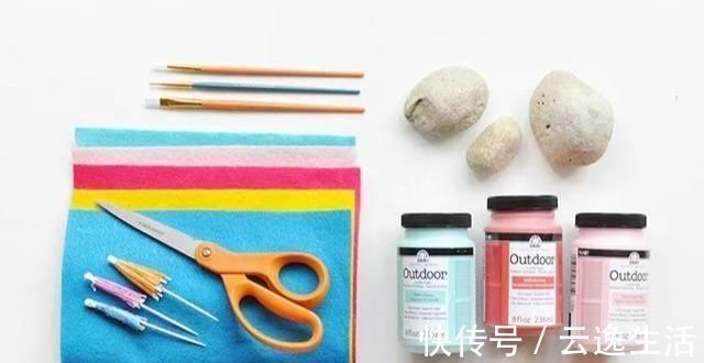 彩纸!捡些石头回家,再也不为手工课作业愁附5个DIY石头彩绘教程