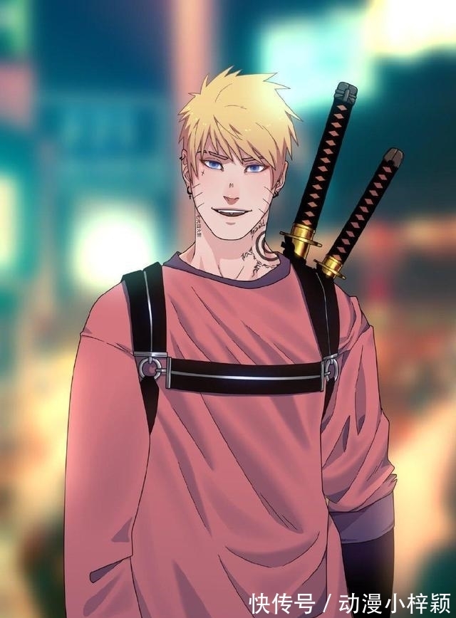 潮男|《火影忍者》全员变现代风,卡卡西变成潮男,雏田背带裤太可爱