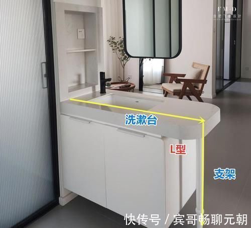 l型|拜托隔断别再砌墙了,延伸1米1长洗漱台,客厅多得个1㎡,多牛