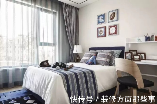 中式|126平卧室黑白灰的中式禅意格调,效果独特而又舒适端庄
