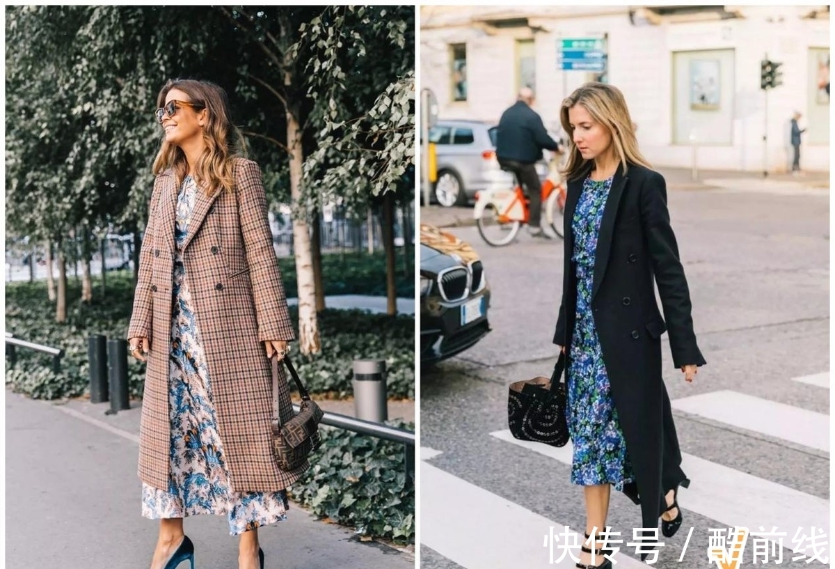 大衣 今年裙子流行“穿长不穿短”,遮肉显高抬气质,尤其配大衣,真美
