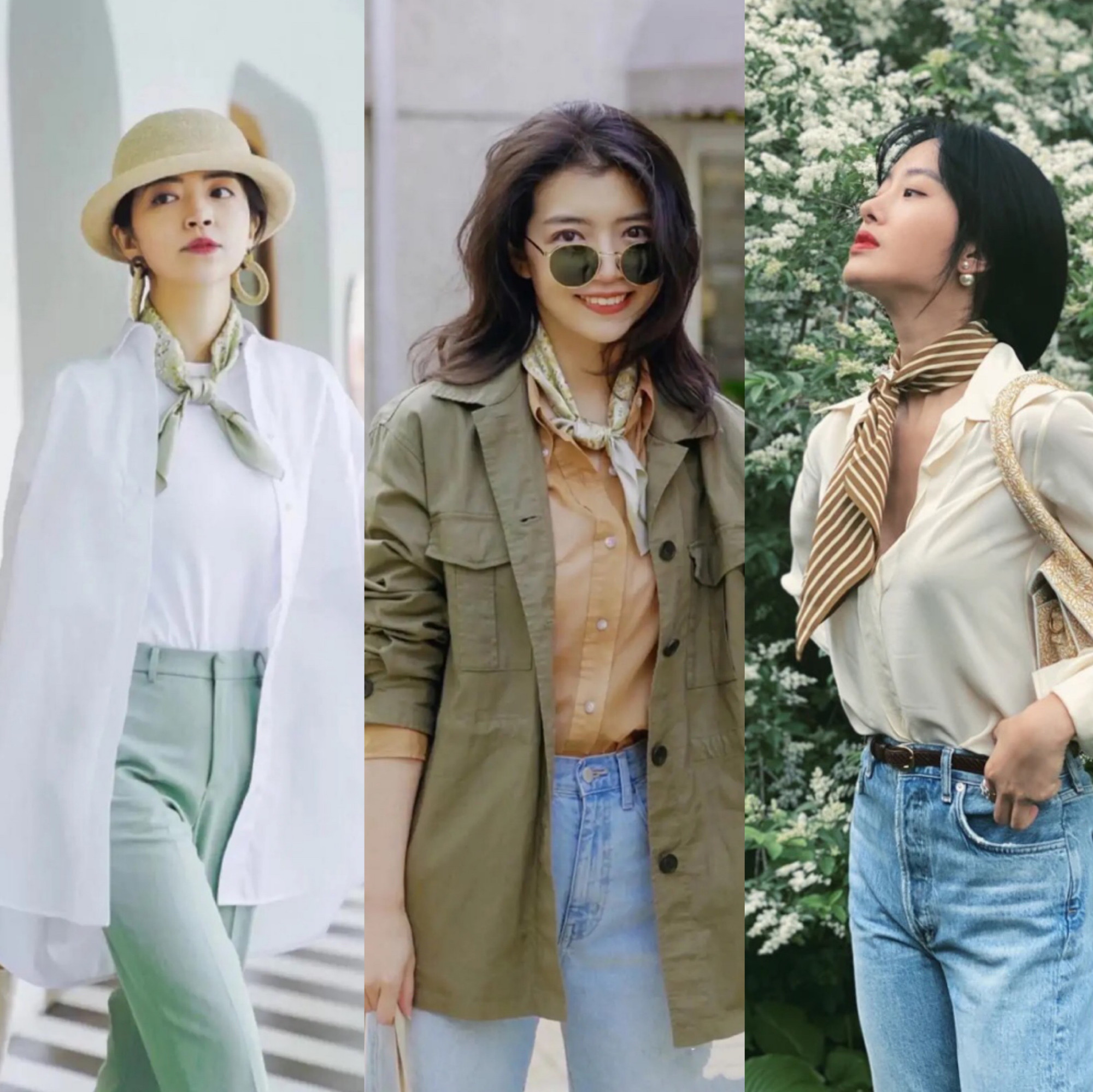 真正精致的女人, 懂得用配饰锦上添花, 丝巾这样系就很美