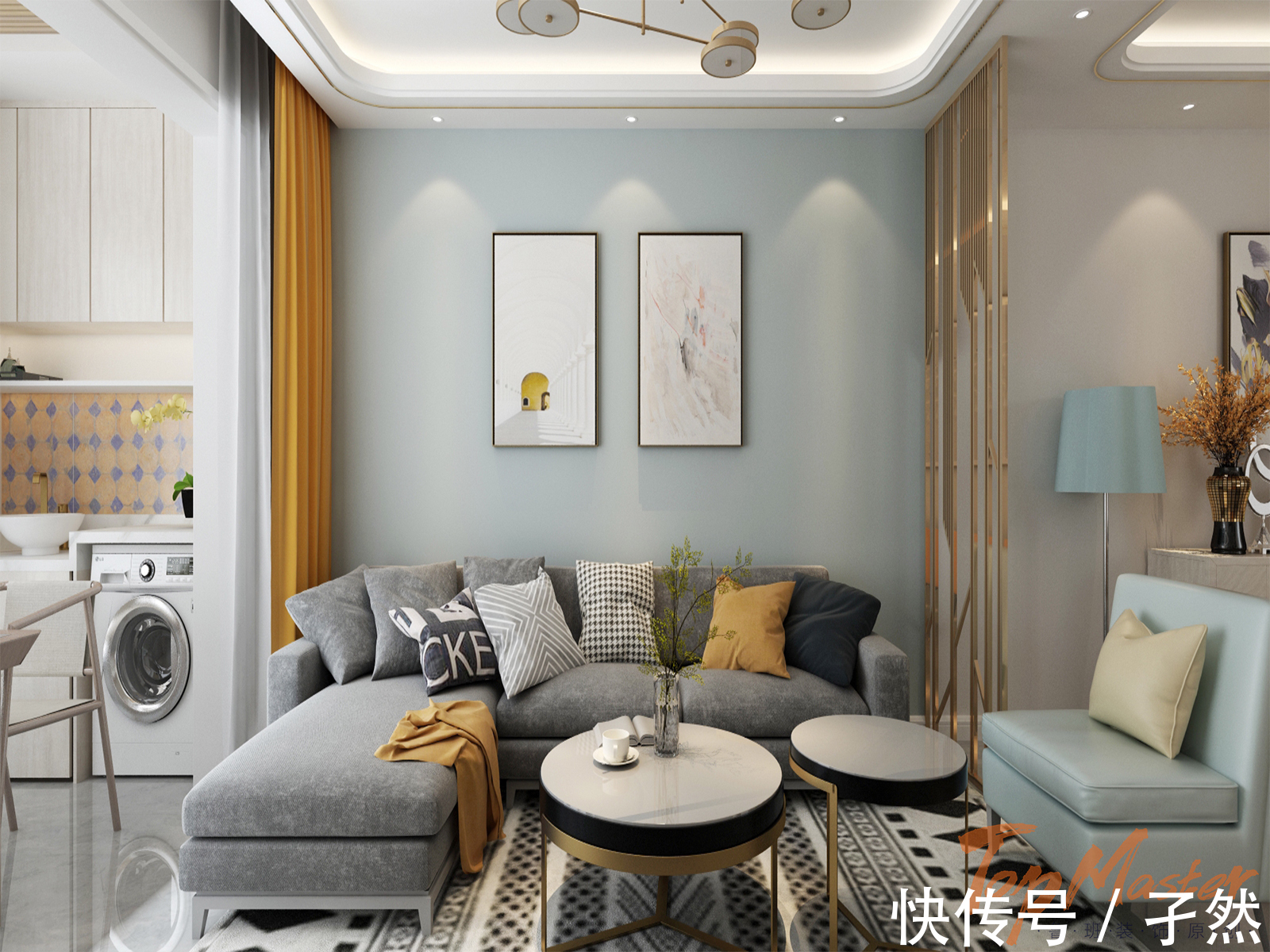 吾悦首府|【鲁班装饰】吾悦首府120㎡现代轻奢风格,回归生活本真