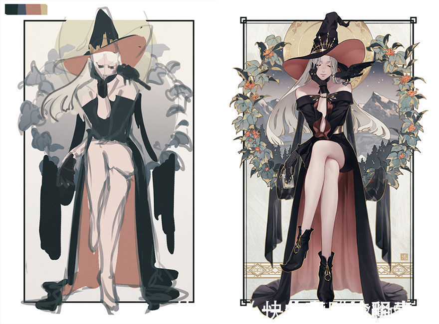 艺术家们@27个初稿与成品对比照,前后差距太大,网友:这是同一副画吗