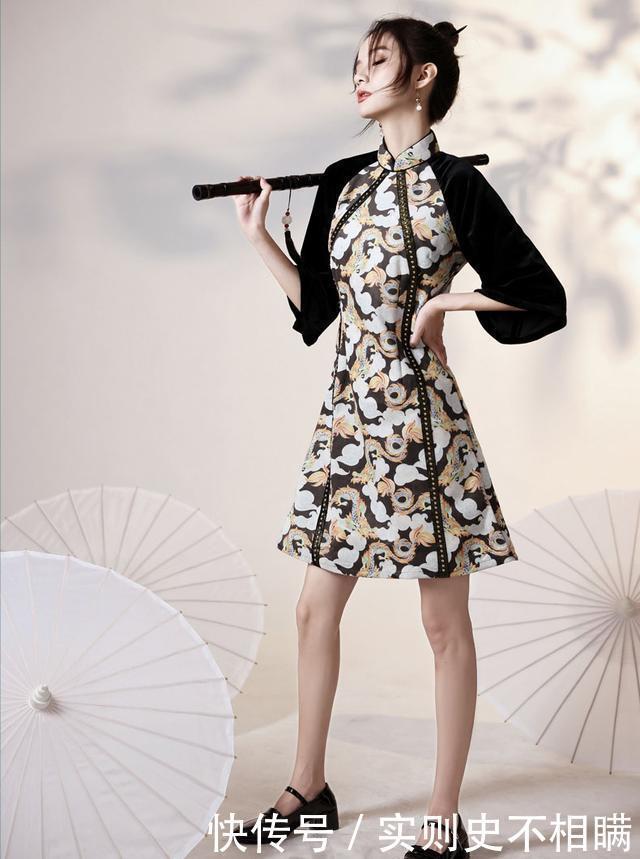 显瘦|旗袍是“妈妈装”国潮下的旗袍,时髦复古又显瘦!