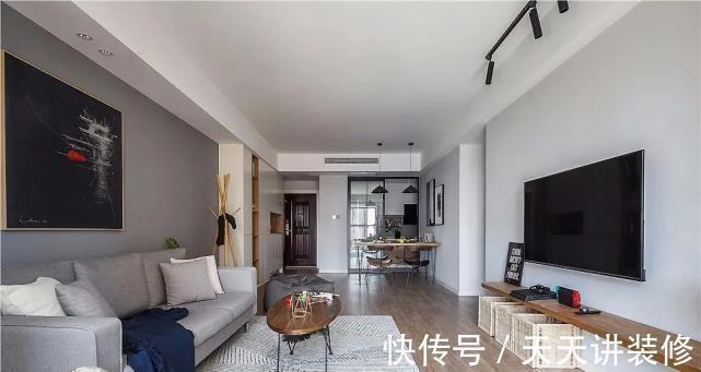 铁艺|102平现代工业风格装修,给装修做减法,漂亮又大方的设计!