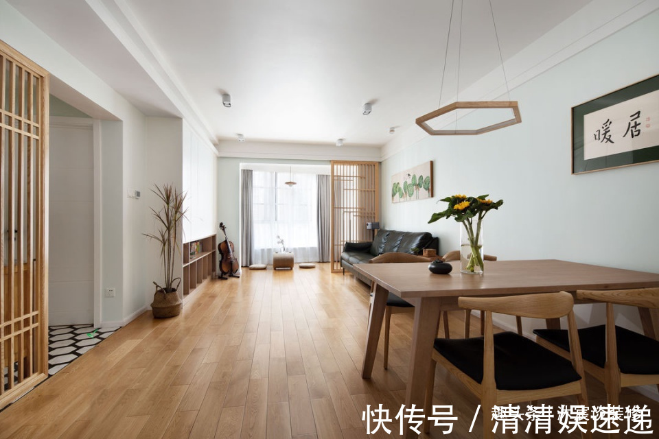 客餐厅|走进她家,犹如进入森林般舒适,全屋清新素雅,喜欢就照这样装!