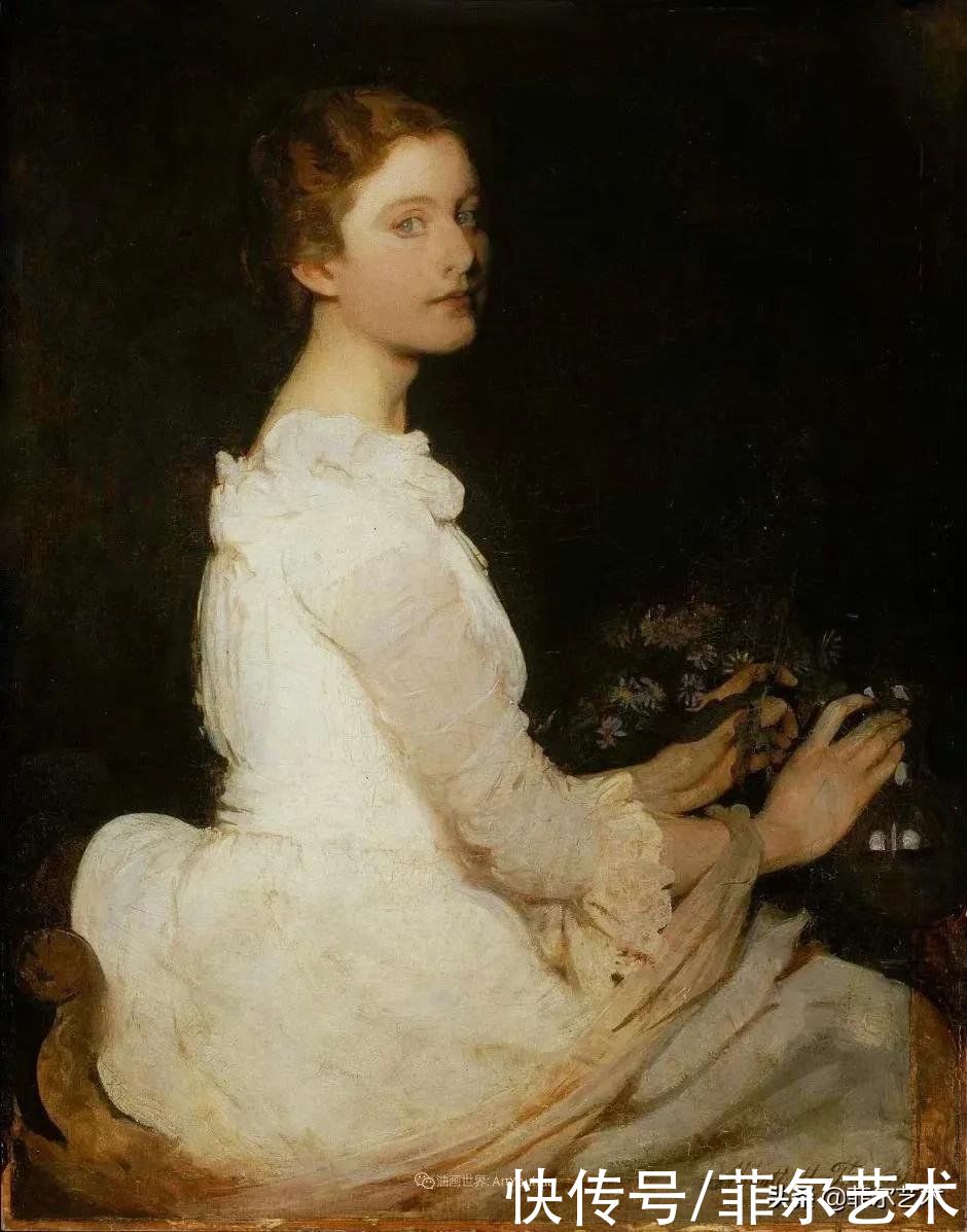 人物|空灵的天使，精美绝伦~雅培·翰德逊·泰勒女性人物油画作品欣赏