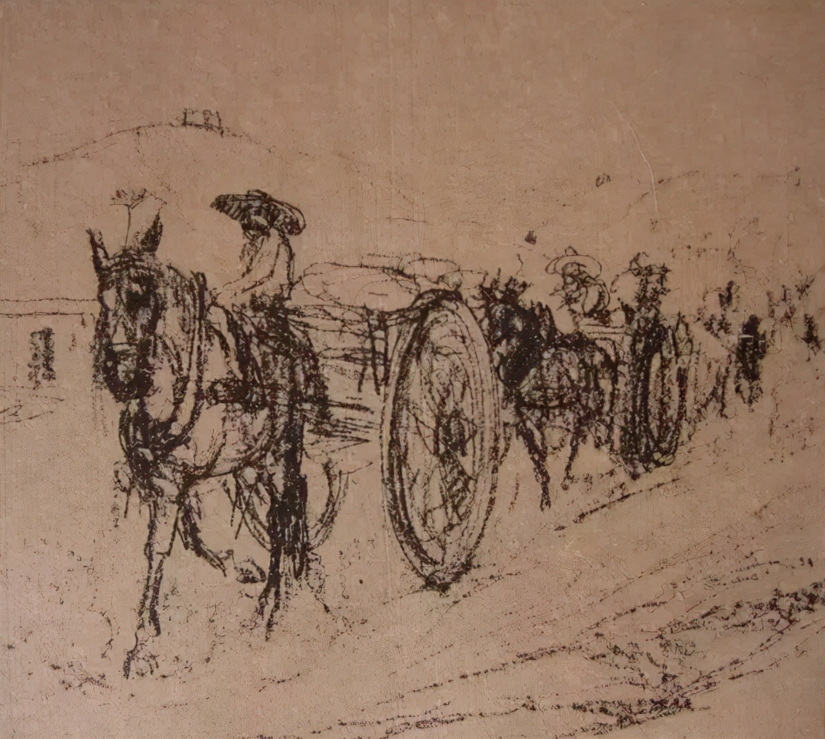 画稿!吴作人吴老先生画稿