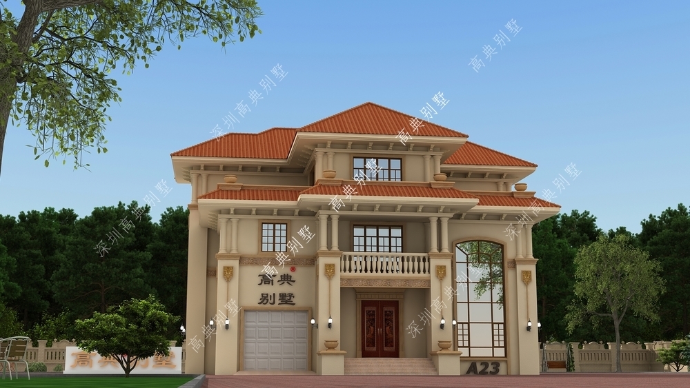 别墅|这款欧式风格的别墅,建成后,大家都来祝贺你。