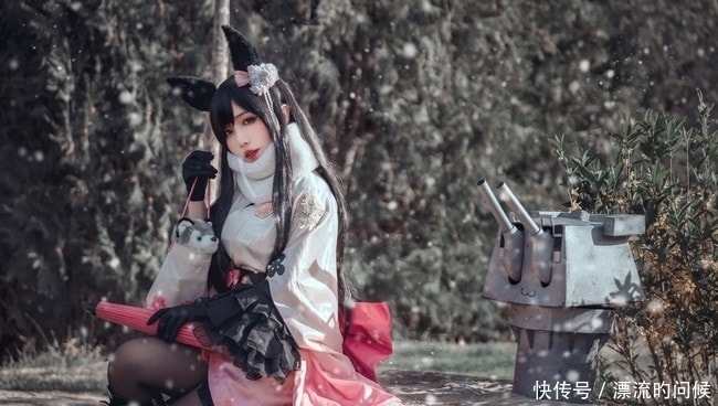 和服|COS正片-碧蓝航线-爱宕和服cosplay，寒冷的冬天也能给你暖意