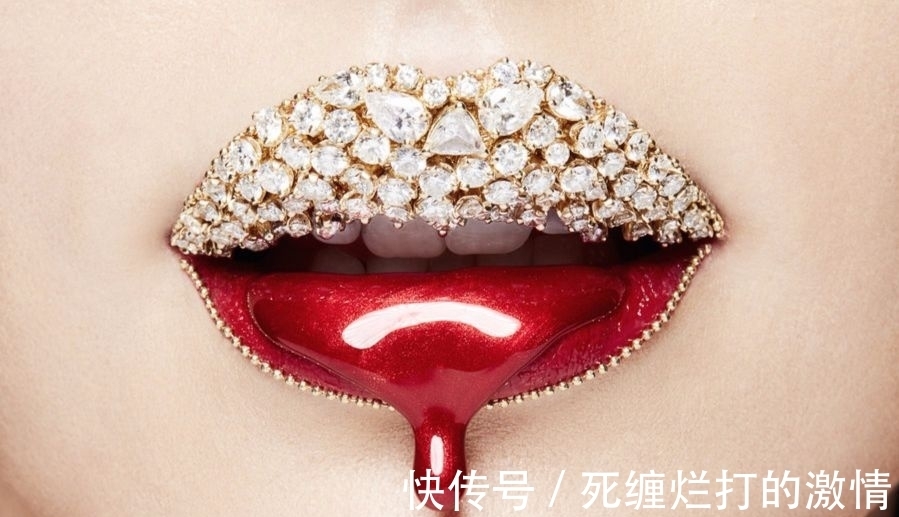 钻石 世界上最值钱的嘴巴,镶了几十颗钻石,有钱人的世界我不懂