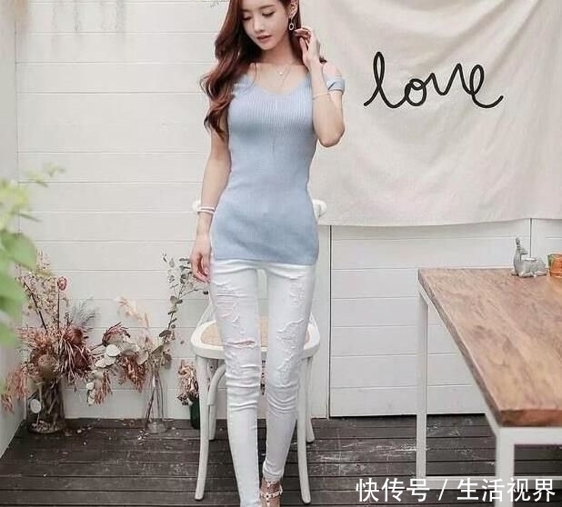 美女|干练洒脱的牛仔裤美女,穿出美好身姿