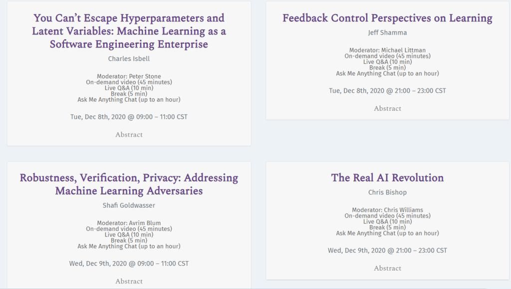 支持|NeurIPS 2020开幕啦！听说支持线上约会和告白，那我当然是...