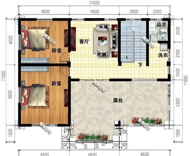 别墅|面宽14米上下,室内带堂屋的农村别墅,第一栋造型简单施工易