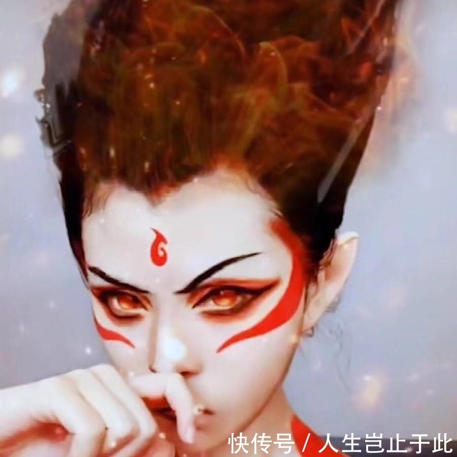 美术生画仿妆哪吒,开头没在意,看到结局:大神,怎么拍的照?