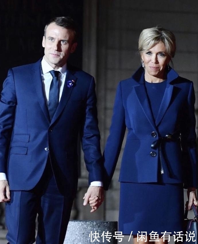 夫人|法国夫人终于换发型,扎小啾啾配西装好年轻,被老公全程牵着真甜