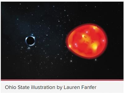 天体 新发现距离最近的黑洞,直径不到10公里,却让旁边的红巨星变了形